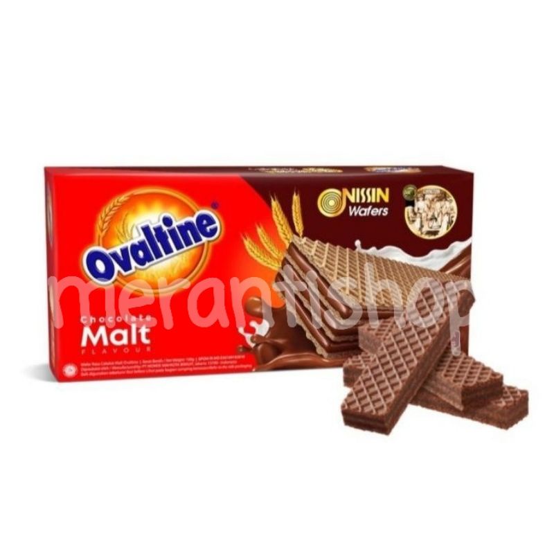 

NISSIN WAFER OVALTINE CHOCOLATE MALT 150g / Bisckuit / Biskuit Ovaltine Mate