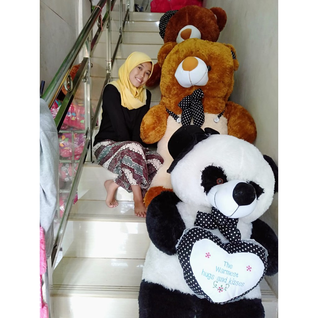 Boneka Teddy Bear super jumbo tinggi 140 cm Boneka Teddy Bear Giant