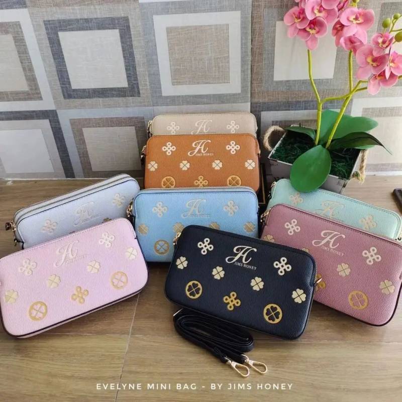 EVELINE MINI BAG JIMS HONEY ( FREE BOX ) READY STOCK SIAP KIRIM