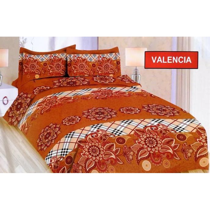 Sepre Berkuwlitas, Sprei Bonita Valencia Rumbai No.1 King B4 180 Seprai Batik Bunga Garis ,Indo