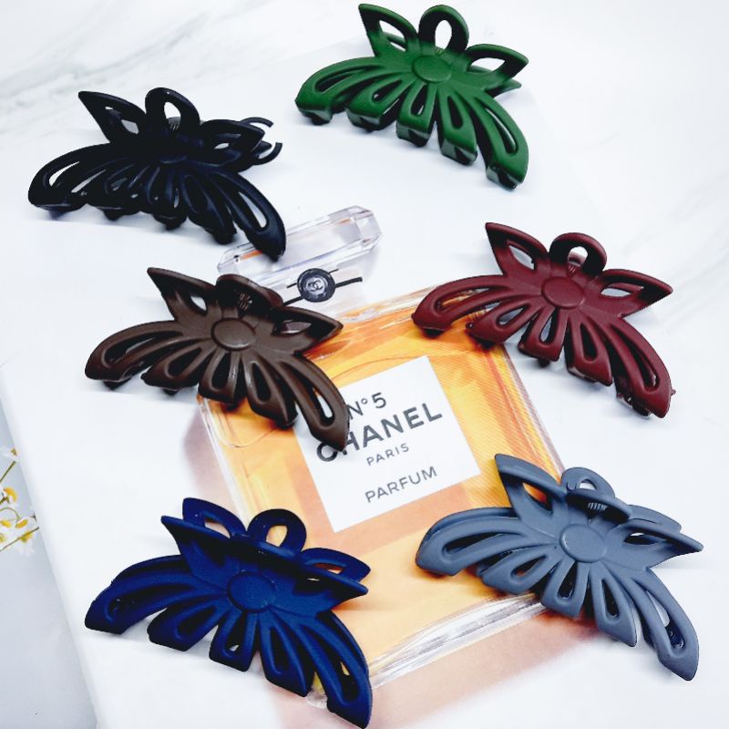 Jepit Korea Doff Premium Motif Bunga Ukuran 6,5 Cm Import Best Seller