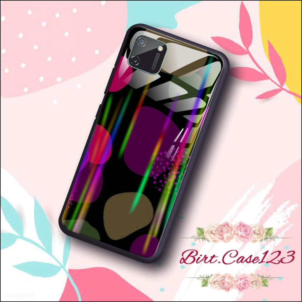 back case glass aurora POLKADOT Vivo Y91 Y17 Y12 Y15 Y93 Y95 Y81 Y83 Y71 Y53 y20 Y30 Y50 V17 BC181