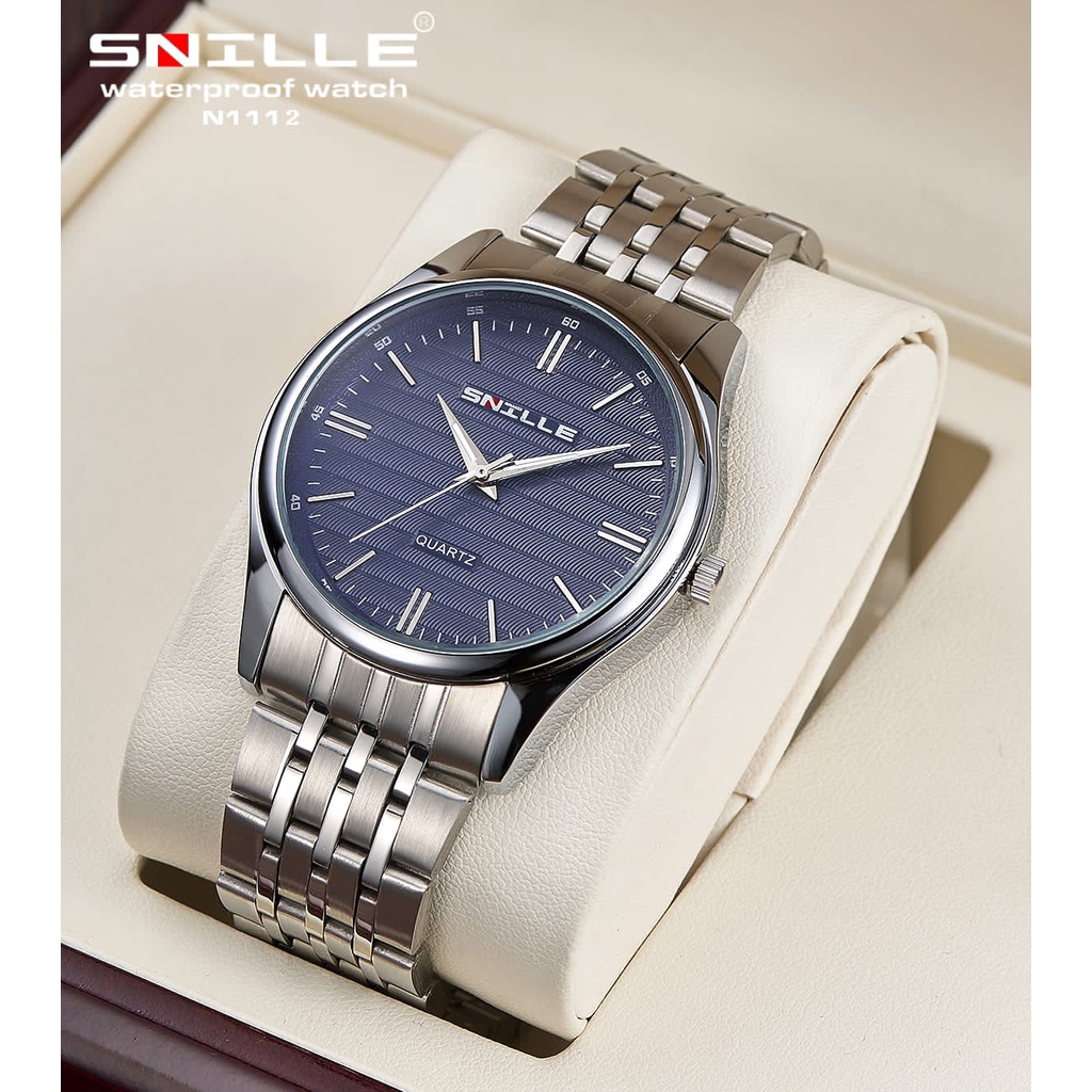 JAM TANGAN CEWEK/COWOK TERBARU SNILLE  N1112 ION PLATED STAINLESS STEEL/