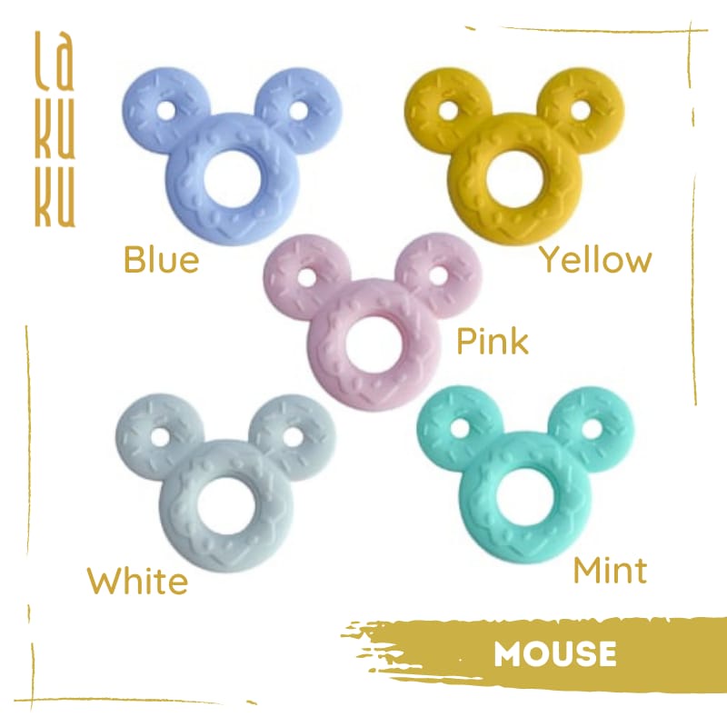 Lakuku - Teether Sillicone Gum Simple Karakter Bertekstur Ringan