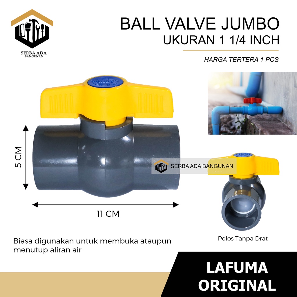 Ballvalve Stop Kran Lafuma 11/4 11/2 2 inch 2inch 11/2inch 11/4inch Ball Valve Murah Grosir