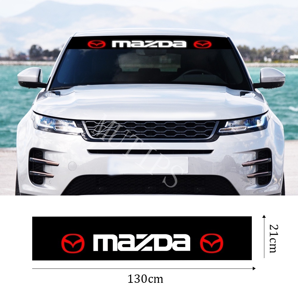 Stiker Kaca Depan Dan Belakang Mobil Mazda Bahan PVC Tahan Air Untuk 2 3 5 6 CX3 CX5 CX30 CX8 bl gh