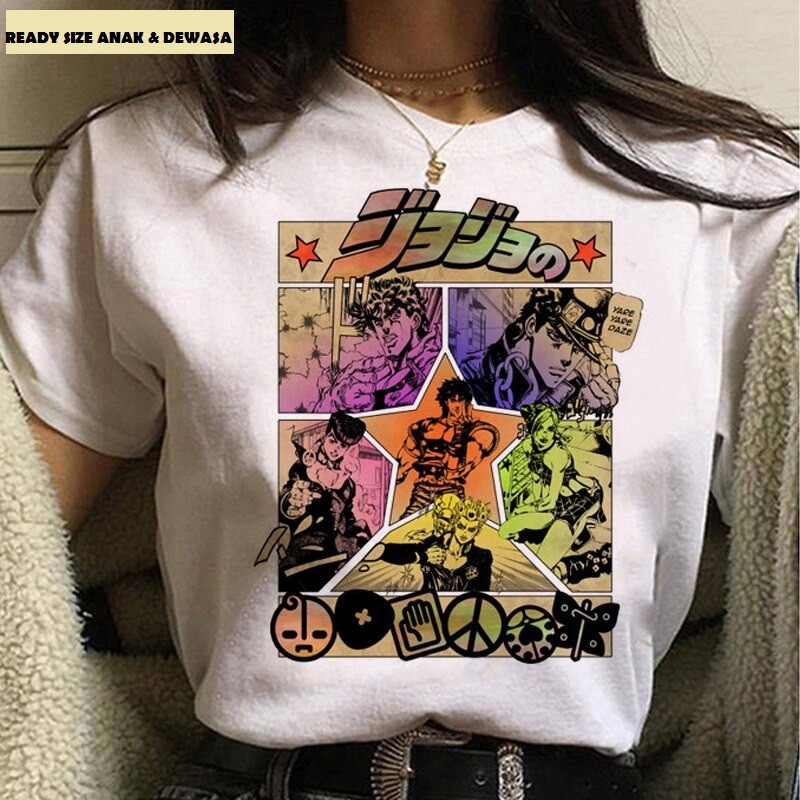 Baju Kaos Anime Jepang Logo Jojo bizzare adventure / jojo bizarre adventure / t shirt manga anime