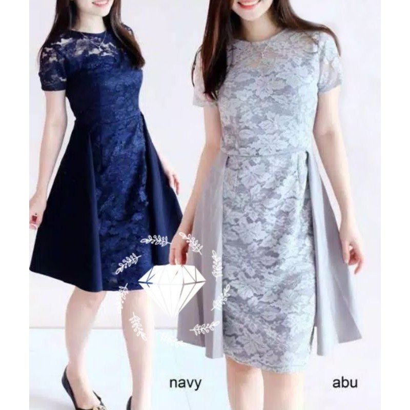 2 UKURAN L DAN XL DRESS ANASTASIA BRUKAT CORNELI FASHION ADA VIDEO REAL PICT MR