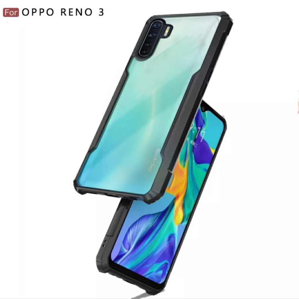 Case OPPO RENO 3 / Oppo A91 Armor Transparant Hard Case Handphone (6,4 inch)