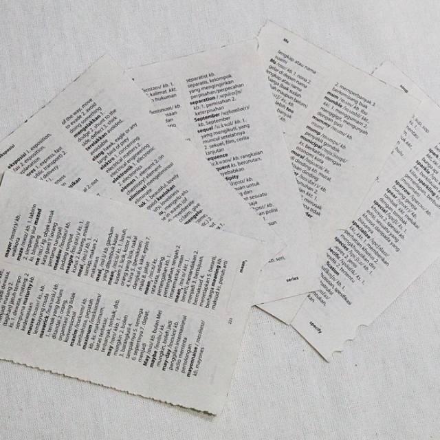

Vintage Dictionary Paper