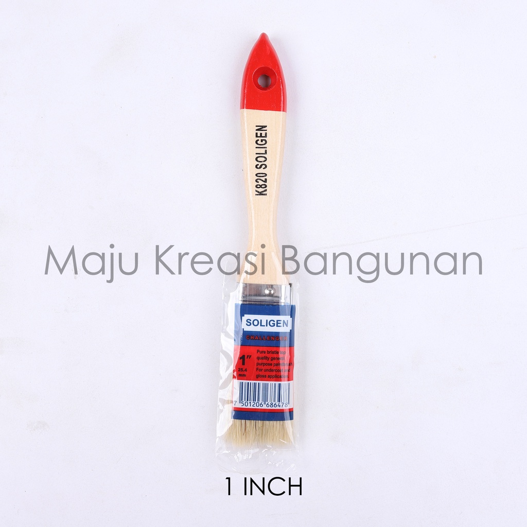 Kuas Cat Soligen 1&quot; Inch K820 Kayu Paint Brush 820K Tembok Dinding Inci In