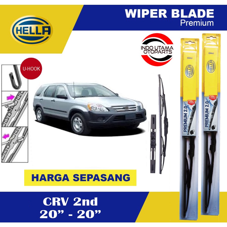 Wiper Blade Mobil CRV 2nd HELLA Premium 2.0 (20-20)