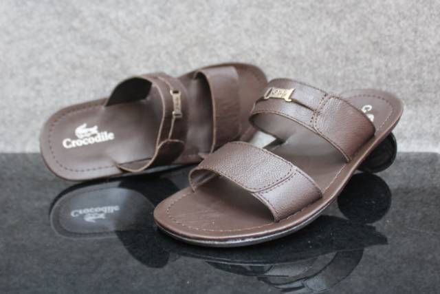 Sendal Pria Slide Kickers Urban Bahan Kulit Santai Nyaman Jalan NgemalL HangOut Kekinian Semi Formal