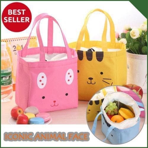 TAS BEKAL ANAK TAHAN PANAS &amp; DINGIN/ ANIMAL CUTE FACE LUNCH COOLER BAG