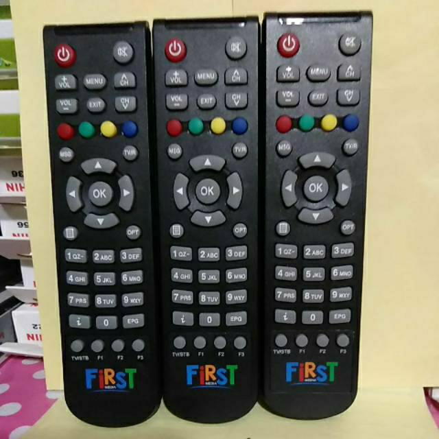 REMOTE REMOT RECEIVER STB FIRST MEDIA HITAM ORIGINAL ASLI