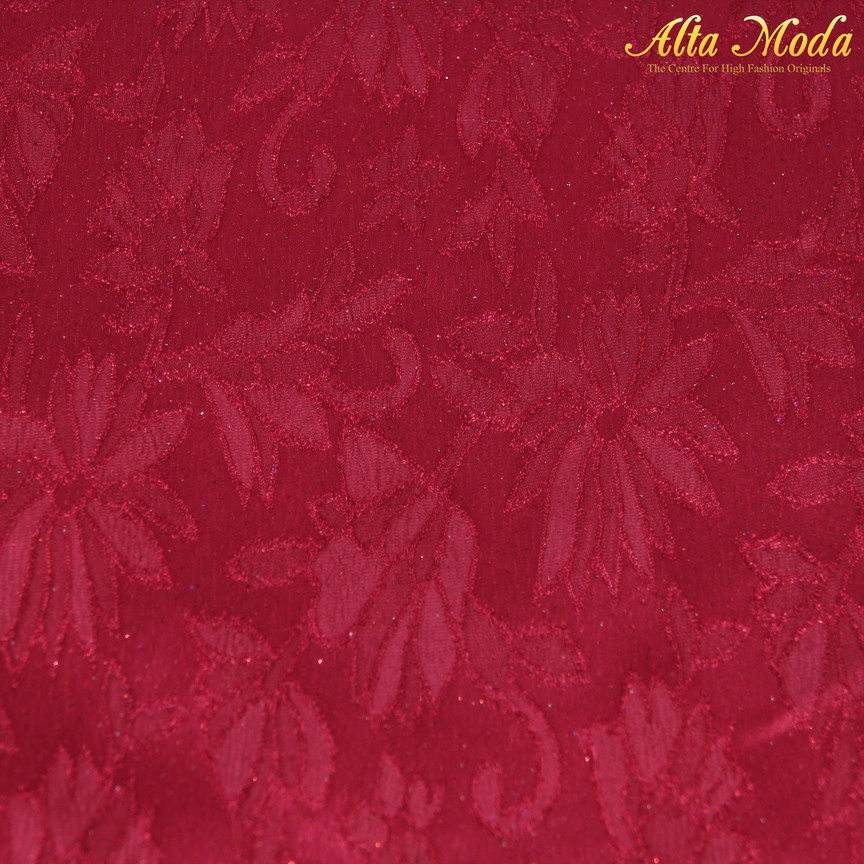 

Alta Moda Sateen Jacquard Lurex Flower Pattern Glitter Fuschia (1M)