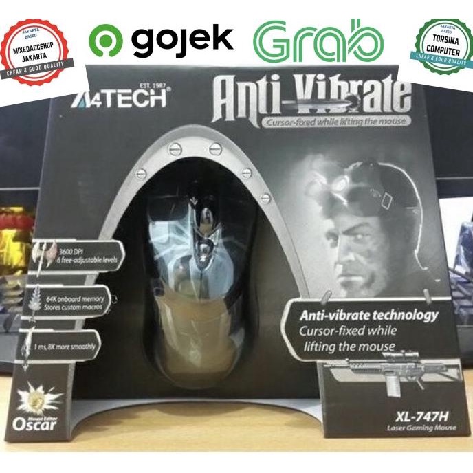 Mouse GAMING X7 A4TECH MACRO ANTI VIBRATE ORI