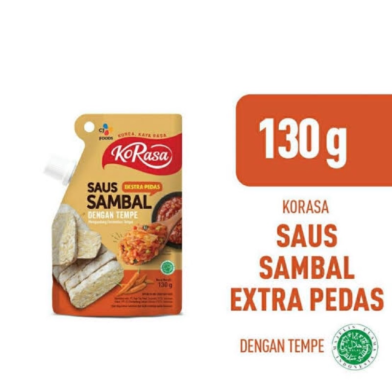 

KORASA SAUS EXTRA PEDAS DENGAN TEMPE 130gr