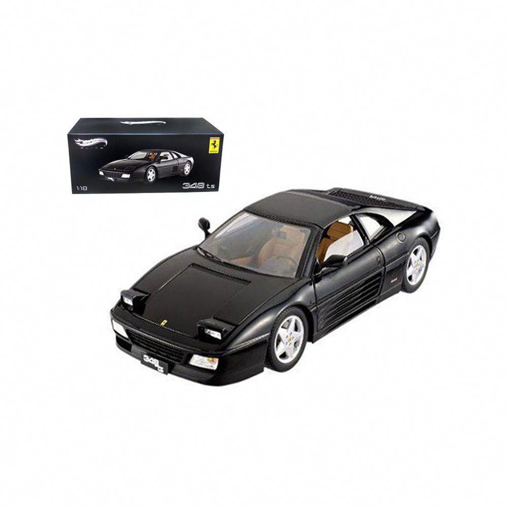 Hot Wheels Ferrari 348 TS Black Solid Scale 1/18 HW Hotwheels