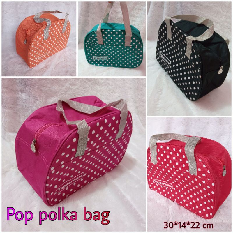 Tas polkadot tupp ( Zipper bunga es ) / polka tupperware