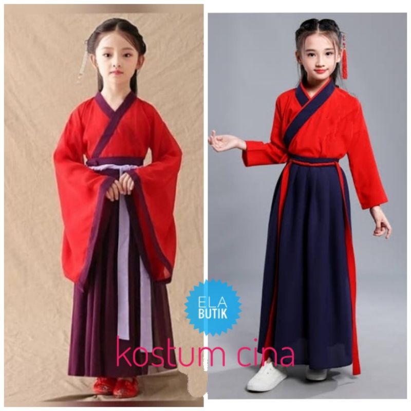 kostum cina anak- hanfu anak- tradisional  kostum cina-hanfu anak