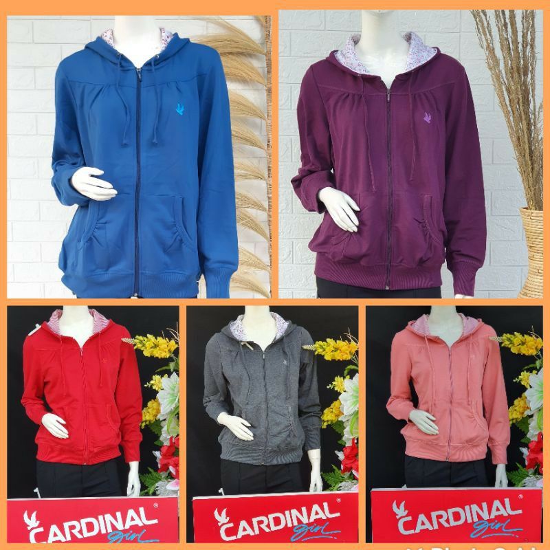Jaket Hoodie Sweater Cardinal Wanita Original 100%