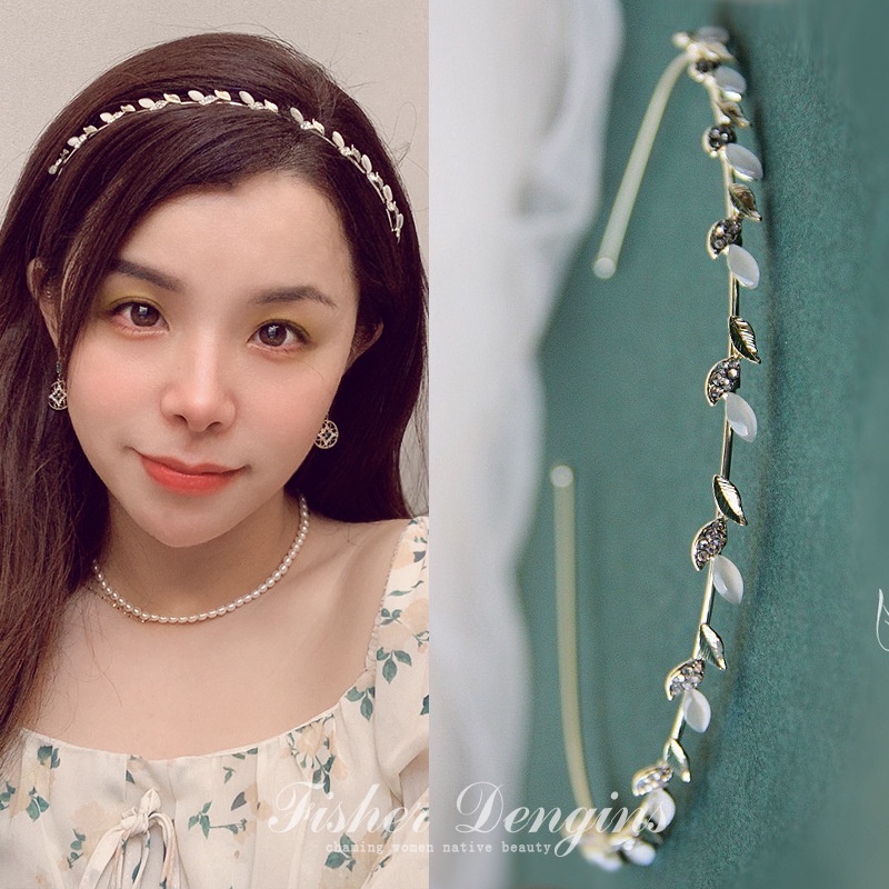 Bando Bahan Alloy Aksen Berlian Imitasi Gaya Korea Untuk Wanita