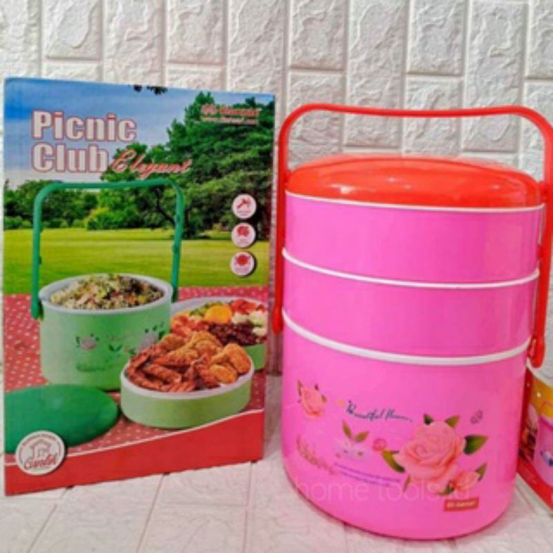 [ ⭐FREE ONGKIR⭐) Rantang piknik Diansari food grade elegant club asli original