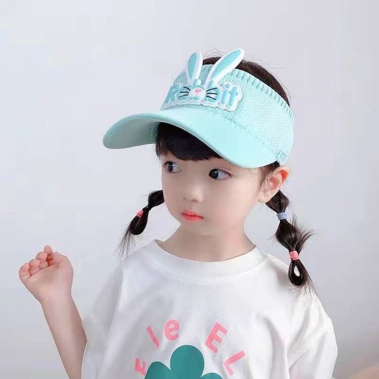 (Hello Girl)MZ12 TOPI ANAK RAJUT VISOR PANTAI SUNSHADE MOTIF KARTUN ANTI UV LUCU ANAK LAKI PEREMPUAN IMPORT