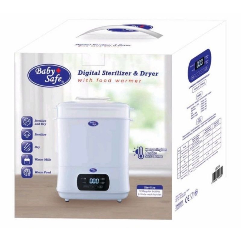 Baby Safe Digital Sterilizer &amp; Dryer With Food Warmer ( STE01)