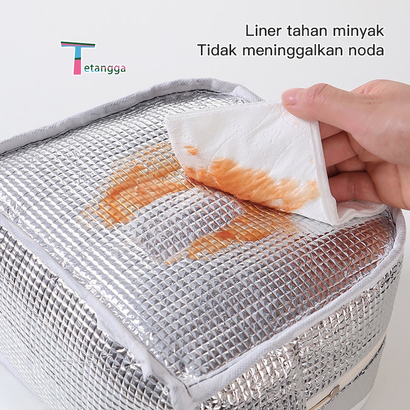 Tas Kotak Makan Portabel / Tas Isolasi Aluminium Foil Pelestarian Panas Dan Dingin / Tas Piknik Outdoor | LUNCH BAG | TAS BEKAL SERBAGUNA