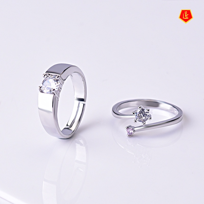 [Ready Stock]S925 Silver Korean Fashion Retro Couple Ring