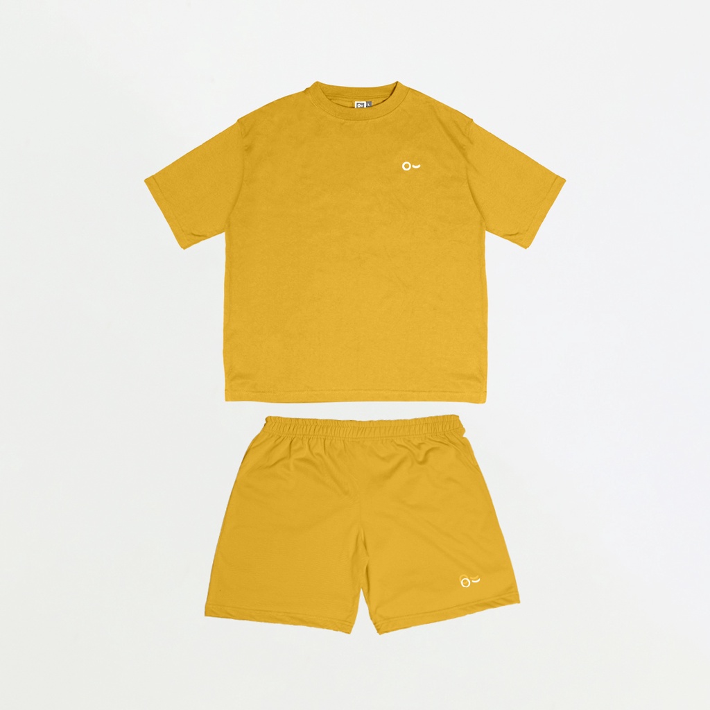 JOHNJILL - Kaos Oversize Short Sleeve &amp; Short Pants - Basic Set_