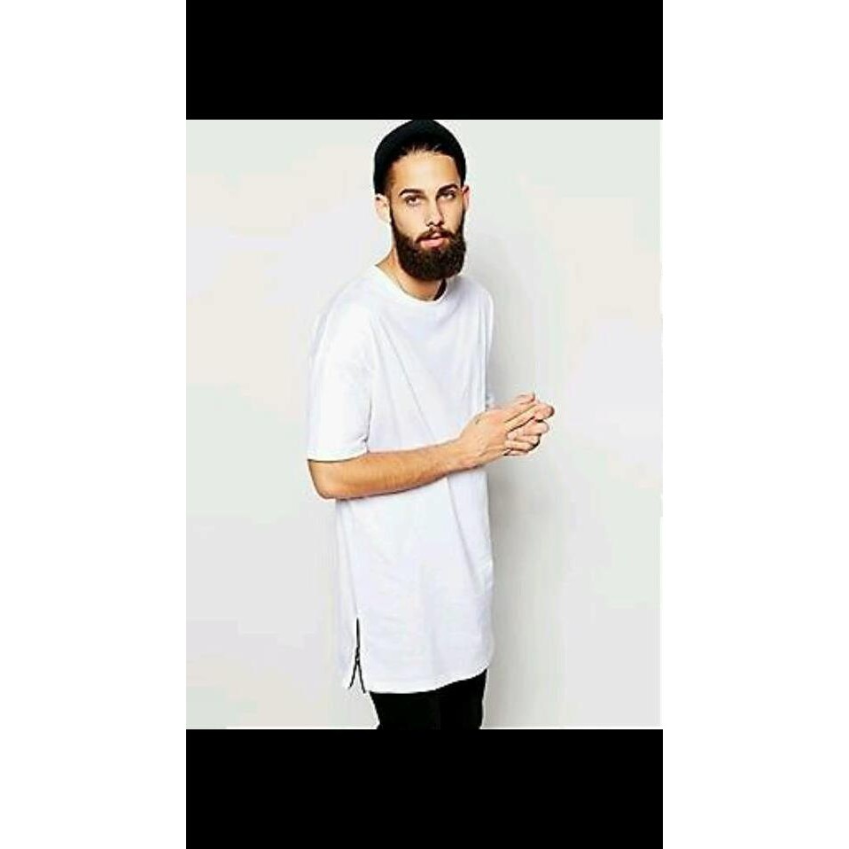 Tshirt Longline Zipper Best Quality