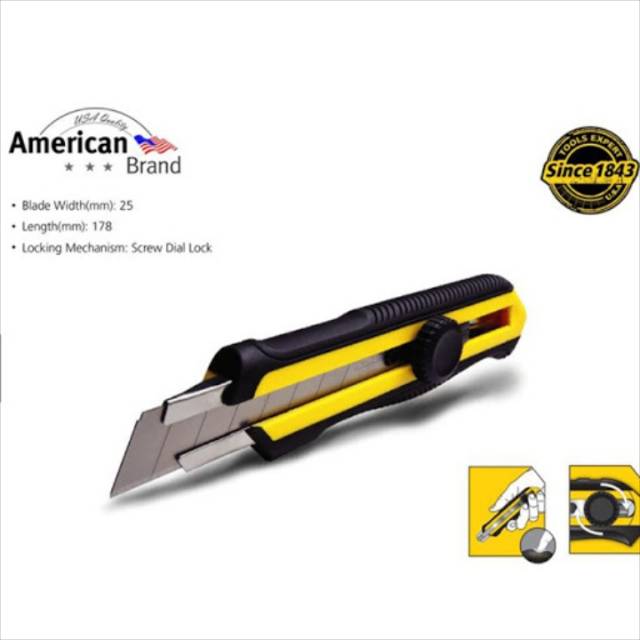 

pisau cutter 25mm Stanley STHT10425-8 Dynagrip Snap-Off Knife