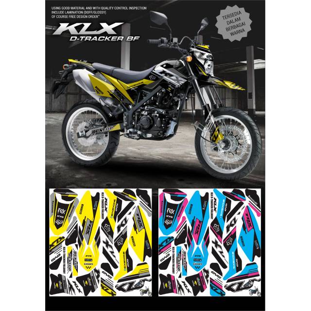 DECAL KLX DTRACKER BF DECAL FULLBODY KLX DTRACKER BF D TRACKER klx