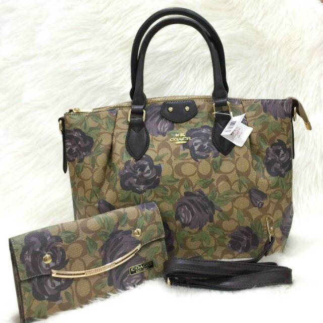 Tas import Coach* Wirda HM8904 (2in1) set handbag wanita branded batam