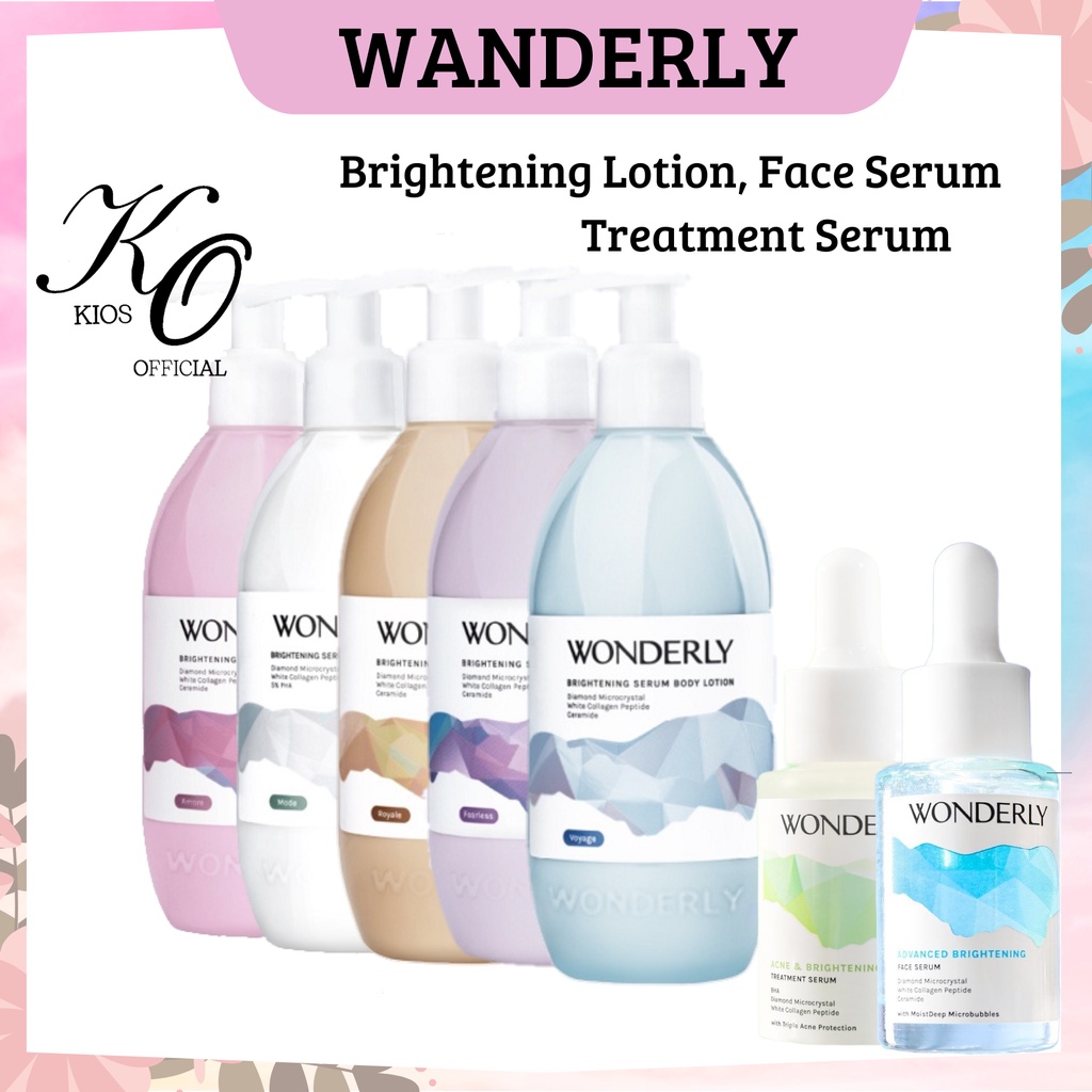 Wonderly Brightening Serum Body Lotion 300ml | Treatment Serum 15ml | Face Serum 15ml