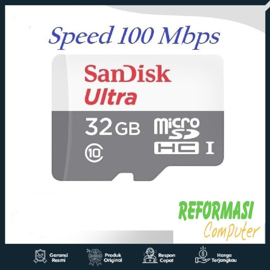 Sandisk Ultra MicBro SD 32G 100Mbps CLASS 10 MicroSDHC Original