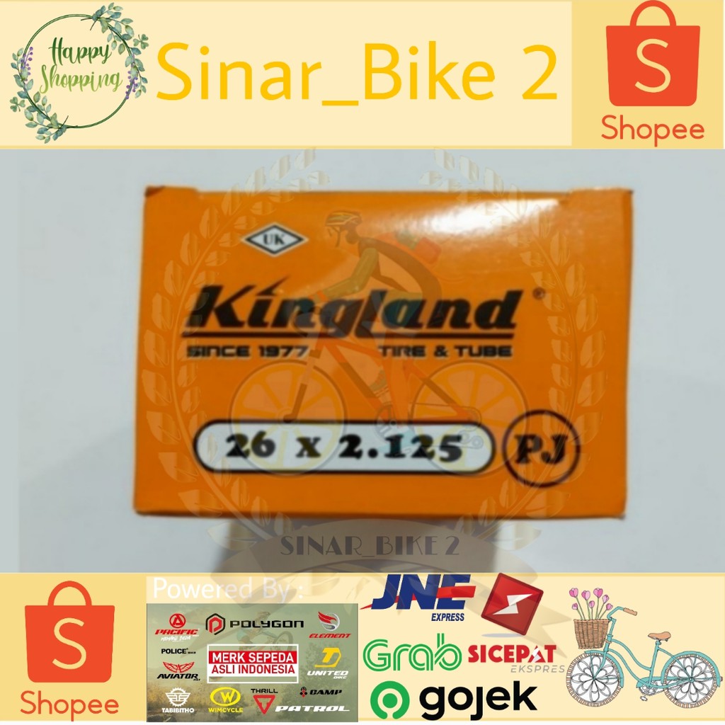 Ban Dalam Kingland 26x2.125 Pentil Motor Av Panjang 48mm Sepeda Mtb