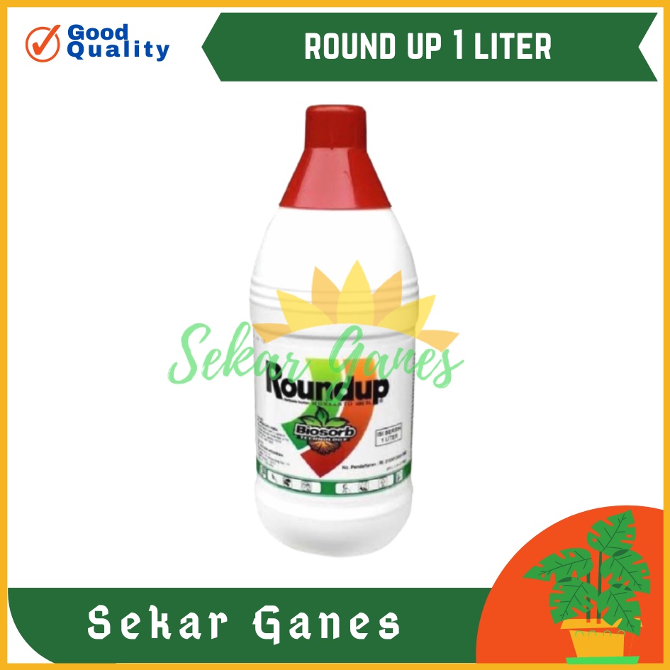 Sekarganes Original Roundup 1 Liter Obat Pembasmi Rumput Liar Ilalang Gulma Herbisida Asli Round Uperbisida