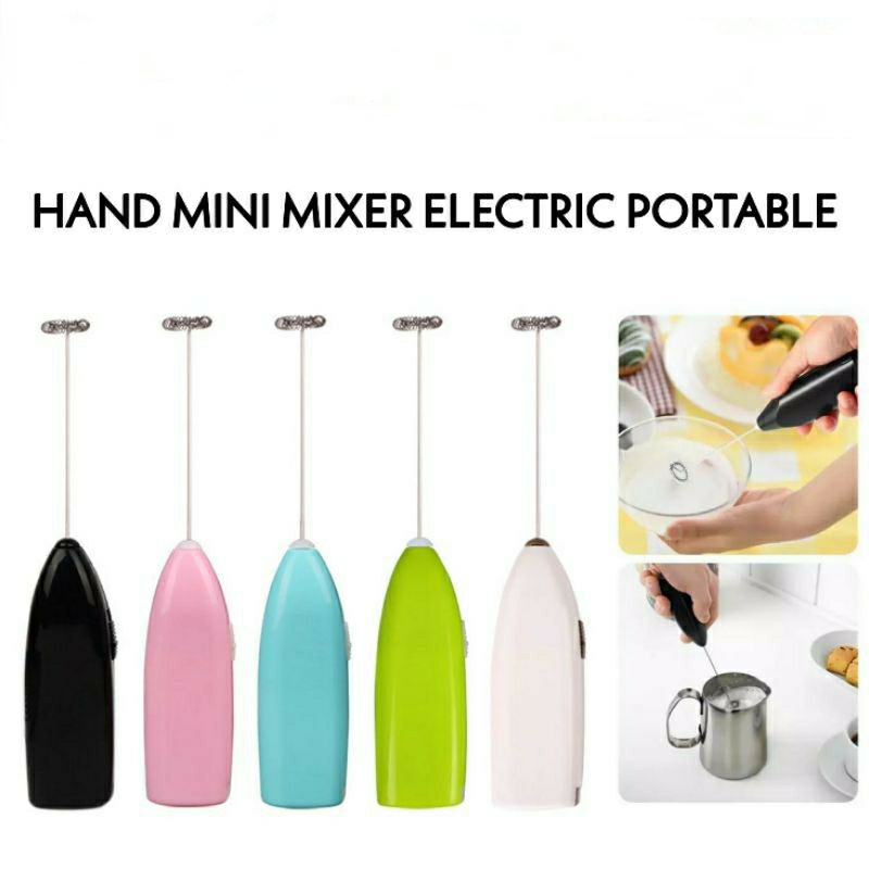 Mini Hand Mixer Portable Serbaguna Pengocok Telur Pengaduk Kopi