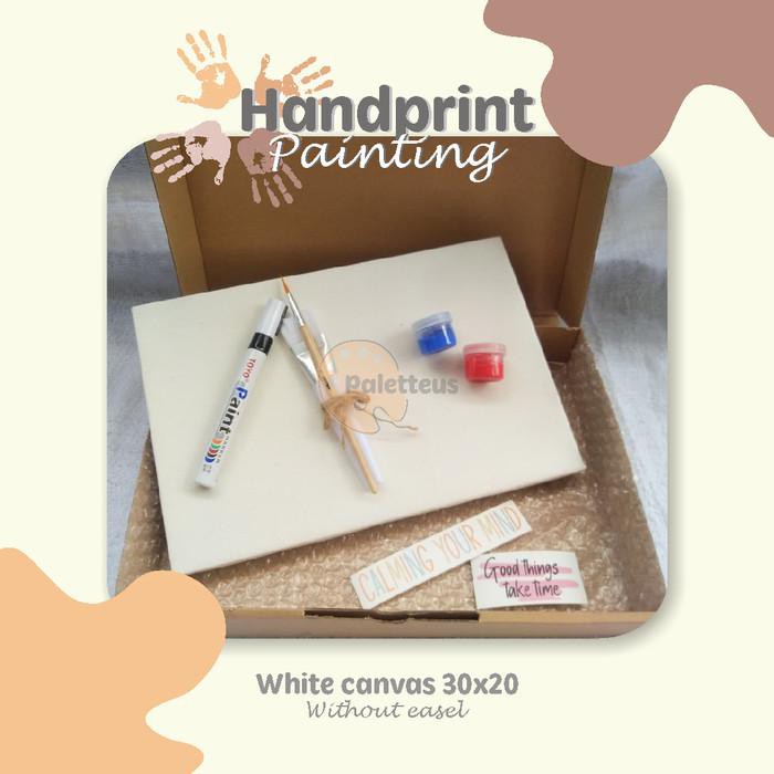 

Art / Handprint Painting / Handpainting Diy Kit Kanvas 30 X 20 - Paket 3