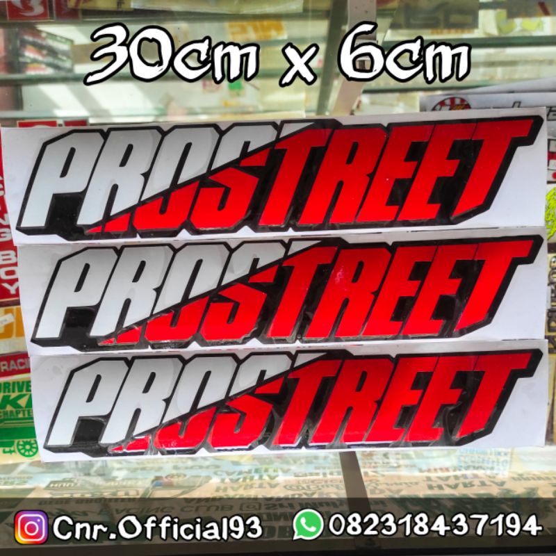 

STICKER PROSTREET 30cm X 6cm - STIKER MURAH ORIGINAL CUTTING