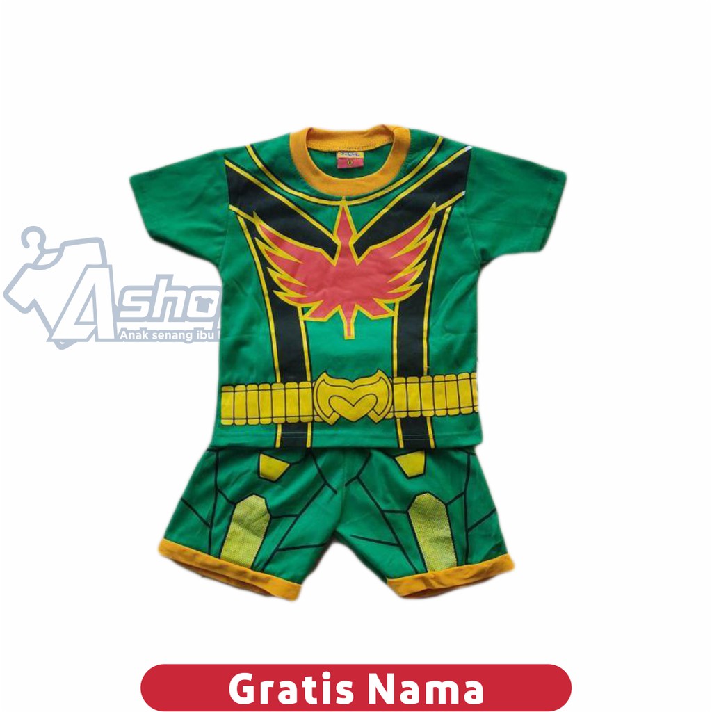 Baju Anak Setelan Power Rangger