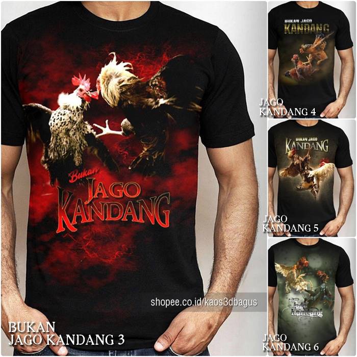 KAOS AYAM JAGO Bukan Jago Kandang Baju KAOS AYAM LAGA Petarung KAOS AYAM ADUAN Sabung Ayam PREMIUM