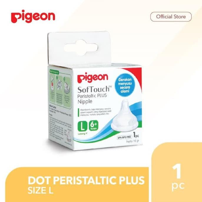 Pigeon Nipple Peristaltic Plus Wide Neck isi 1 Box / isi 2 / Blister isi 3pcs  S , M, L, LL