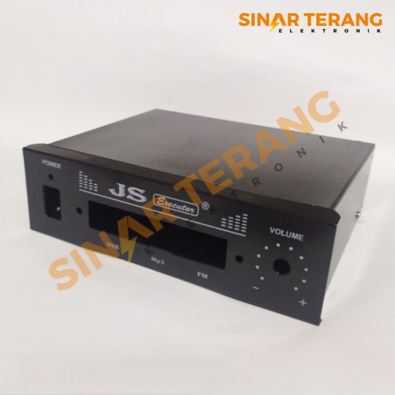 Box Mp3 metal plat besi warna hitam