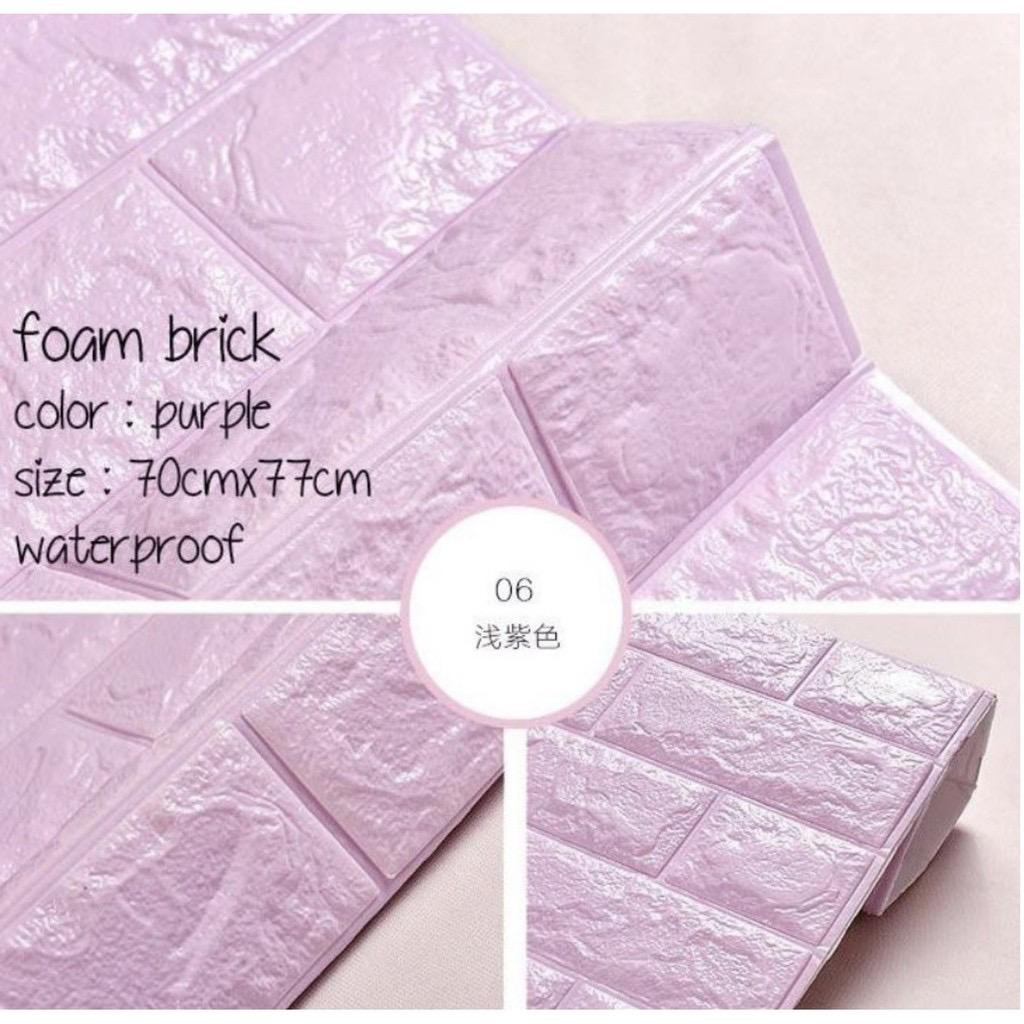 KB-C55-58 Wallpaper Dinding 3D Wall Sticker Foam Batu Bata Walpaper Dinding Murah WallSticker Kayu-6