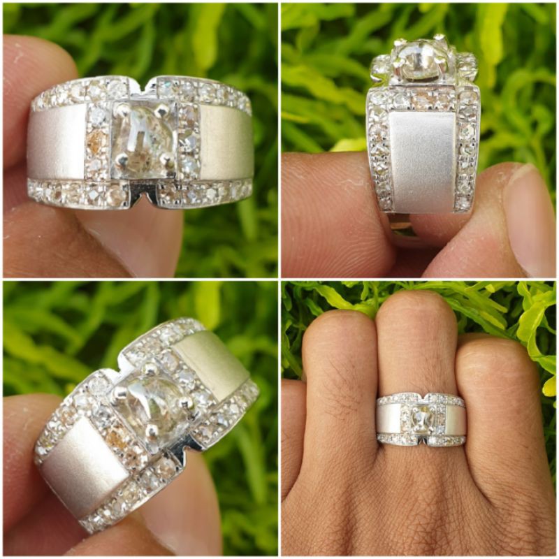 Cincin pria intan banjar mentah